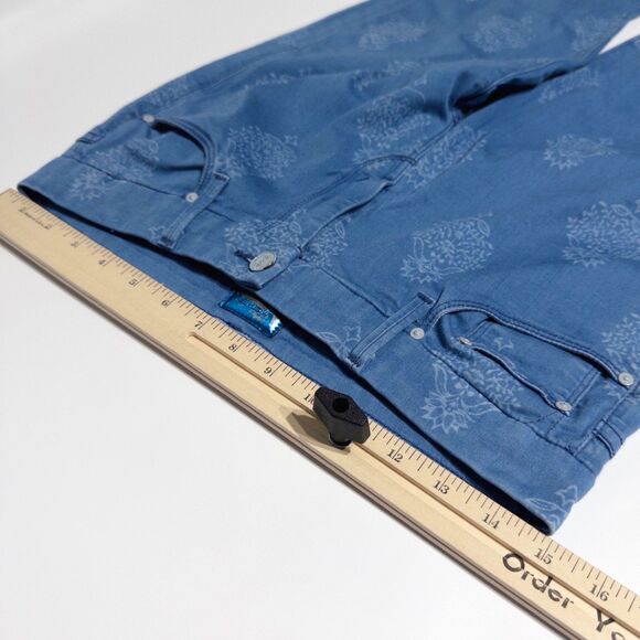Mother Jeans The Looker Crop Blue Floral Print Made in USA Women Size 29 (J3) - Picture 9 of 11
